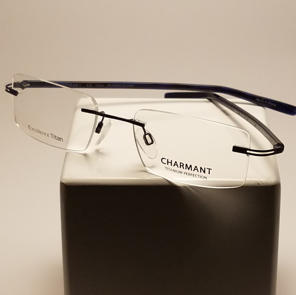 CHARMANT Men's Rimless Titanium Eyewear